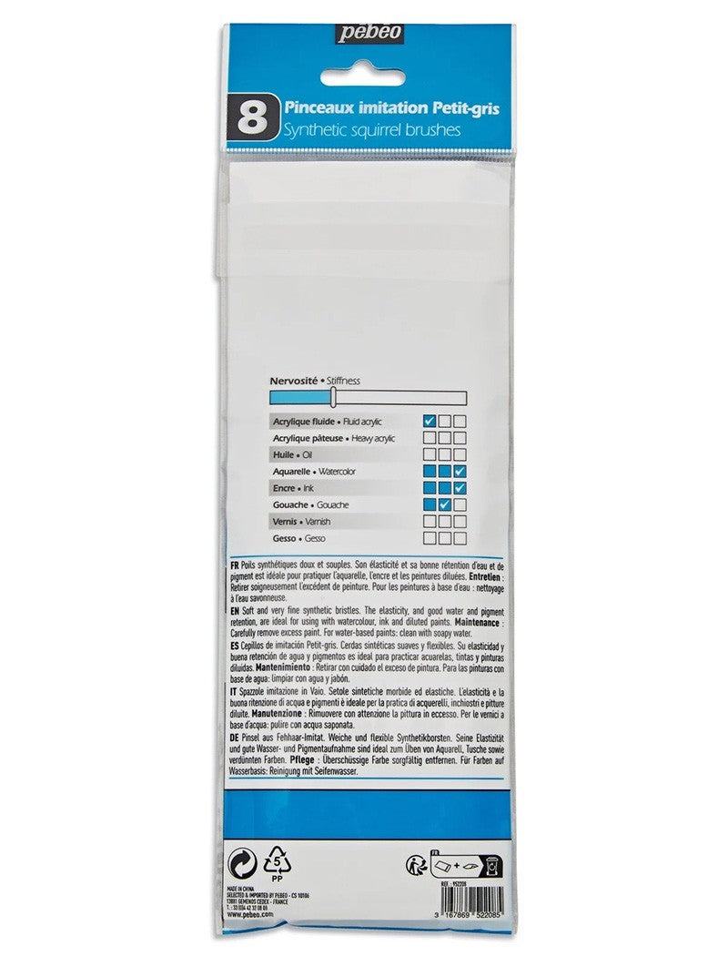 Pincel Pebeo Acuarela Set 8 Precisión