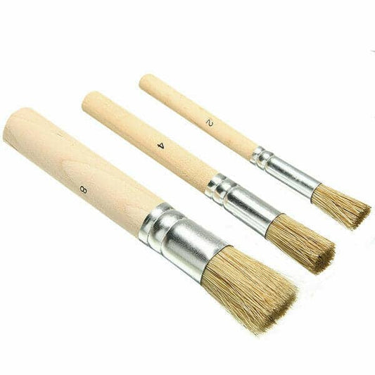 Set 3 Pinceles Ponceador pelo Cerda