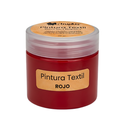 Anukis Pintura Textil y Serigráfica Rojo 60 grs.