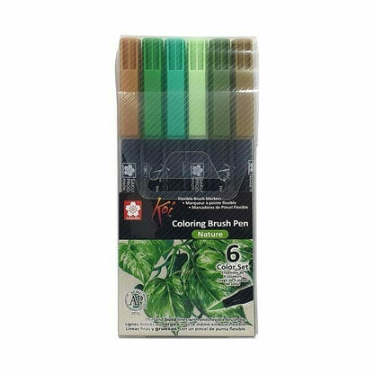 Brush Pen Koi 6 Colores Naturalesa