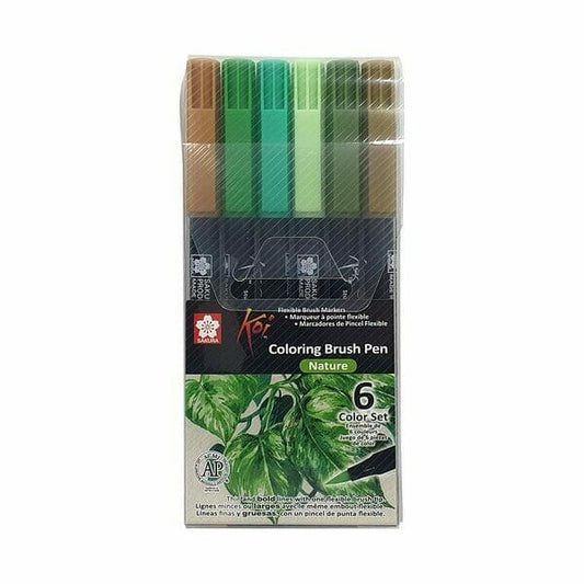 Brush Pen Koi 6 Colores Naturalesa