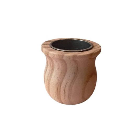 Matero Madera Tipo Curvo 9 CM Interior Acero Inox.