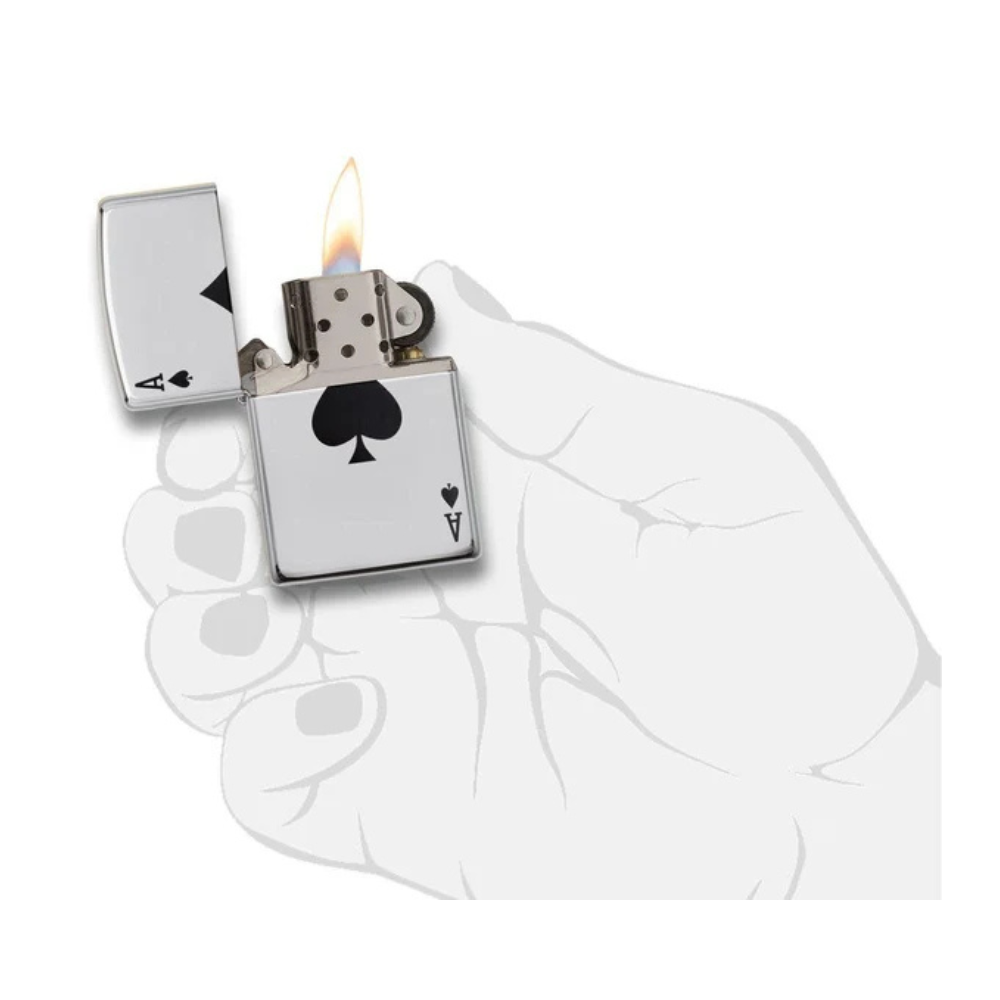 Encendedor Zippo Lucky Ace Design Plateado ZP24011