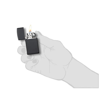 Encendedor Zippo Slim Black Matte Negro ZP1618