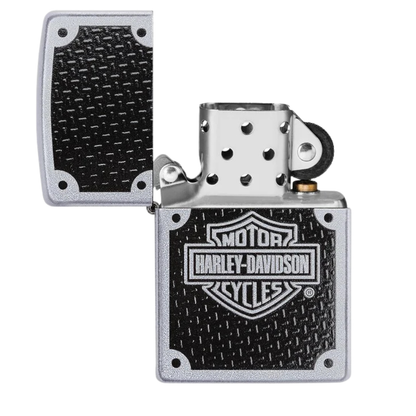 Encendedor Zippo Harley-Davidson Carbon Fiber Plata ZP24025