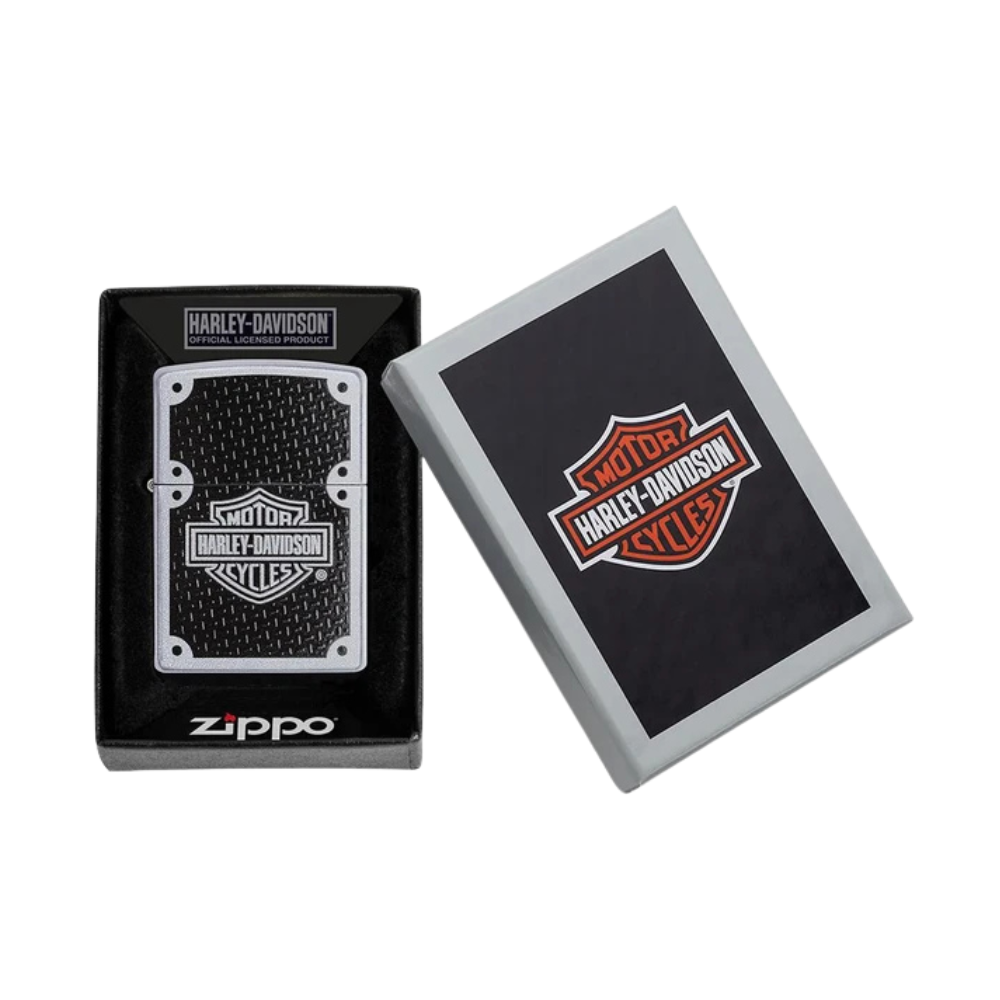 Encendedor Zippo Harley-Davidson Carbon Fiber Plata ZP24025