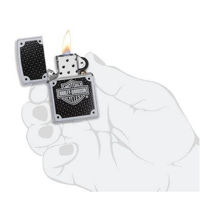 Encendedor Zippo Harley-Davidson Carbon Fiber Plata ZP24025