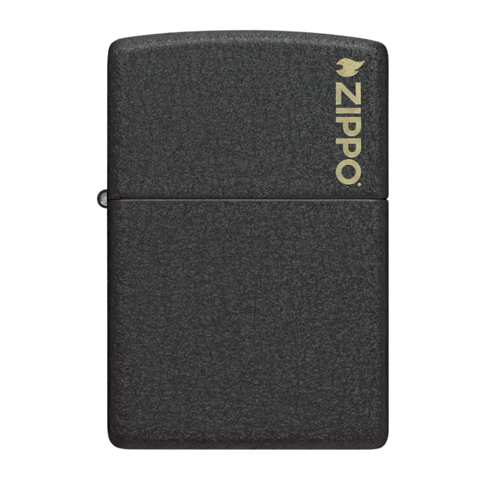 Encendedor Zippo Classic Black Crackle Logo ZP236ZL