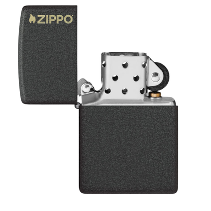 Encendedor Zippo Classic Black Crackle Logo ZP236ZL