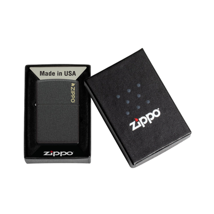 Encendedor Zippo Classic Black Crackle Logo ZP236ZL