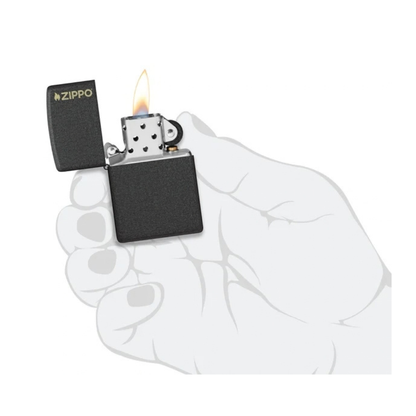 Encendedor Zippo Classic Black Crackle Logo ZP236ZL