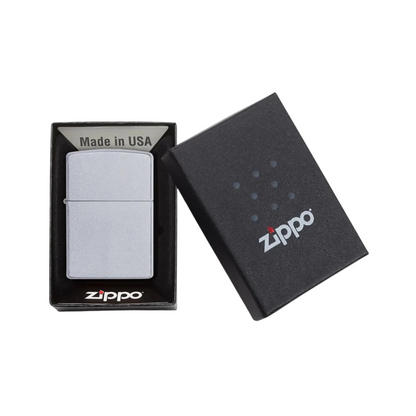 Encendedor Zippo Lighter Satin Chrome Plata Zp205