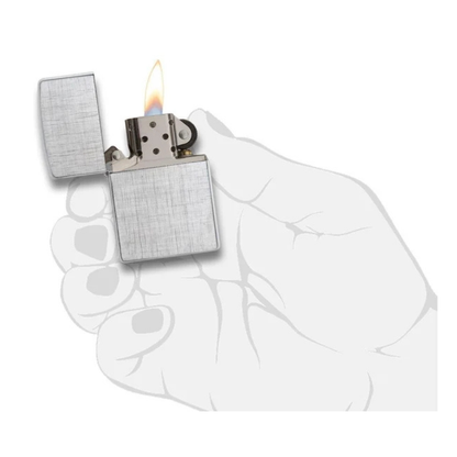 Encendedor Zippo Classic Linen Weave Plateado ZP28181
