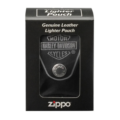 Estuche Zippo Funda Cuero Harley-Davidson Black