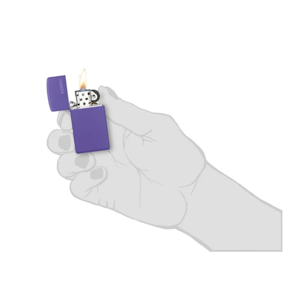 Encendedor Zippo Slim Purple Logo ZP1637ZL