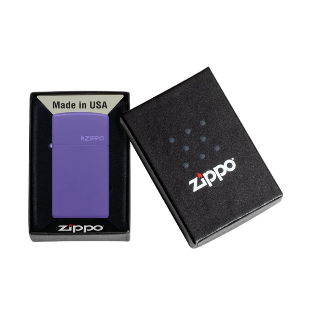 Encendedor Zippo Slim Purple Logo ZP1637ZL