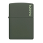 Encendedor Zippo Classic Green Matte Logo Zp221zl