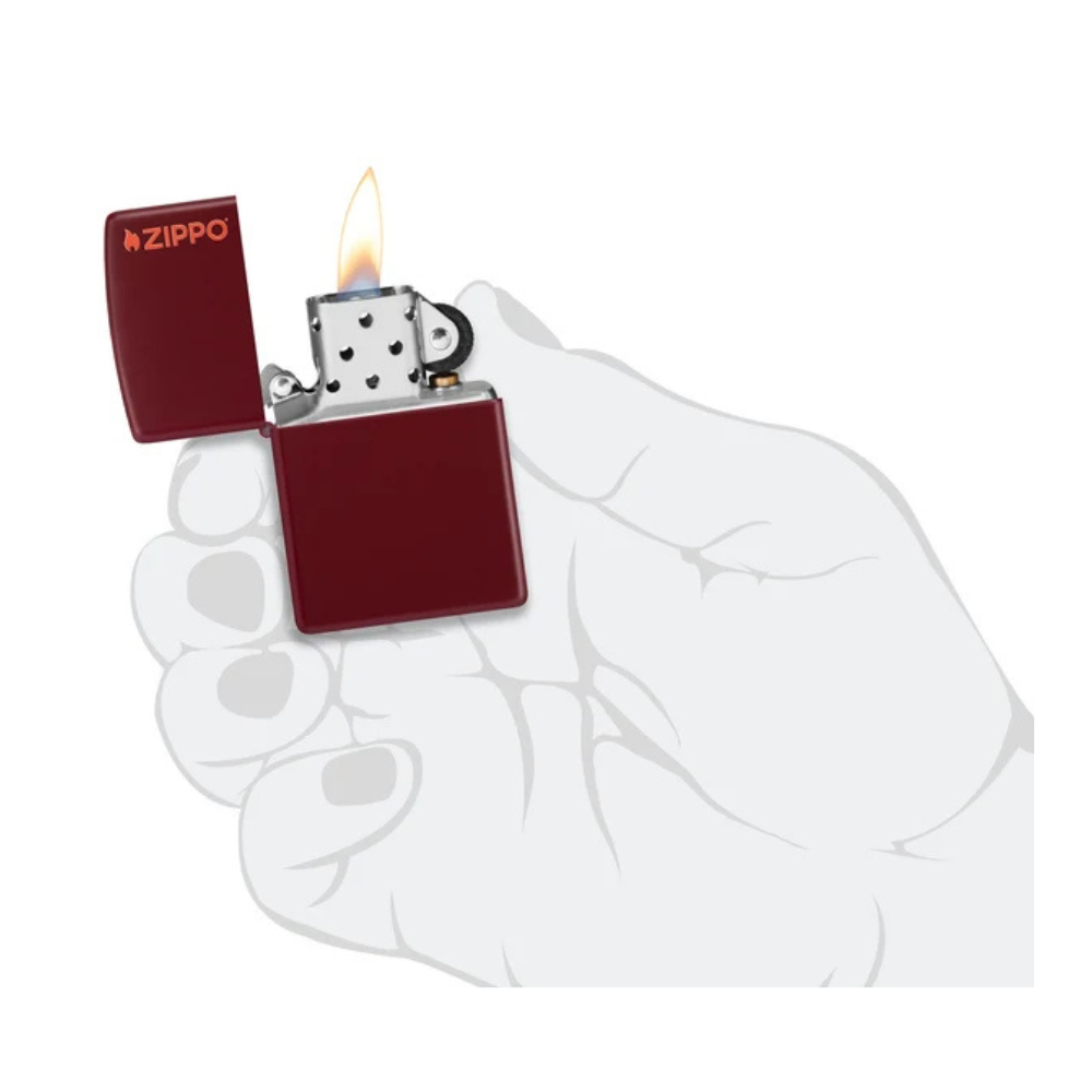 Encendedor Zippo Merlot Zippo Logo Burdeo ZP46021ZL