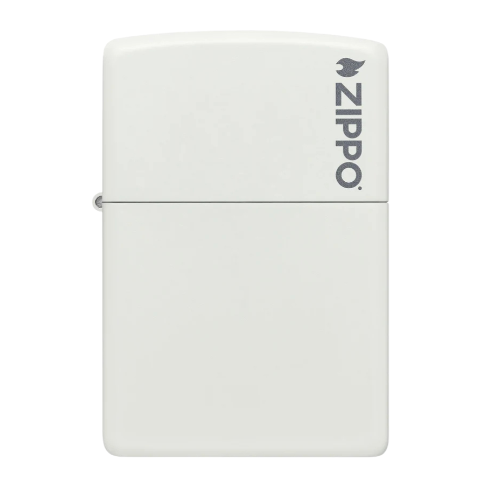 Encendedor Zippo Classic White Matte Logo ZP214ZL