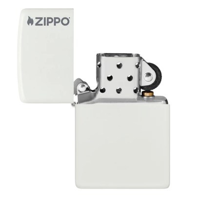 Encendedor Zippo Classic White Matte Logo ZP214ZL