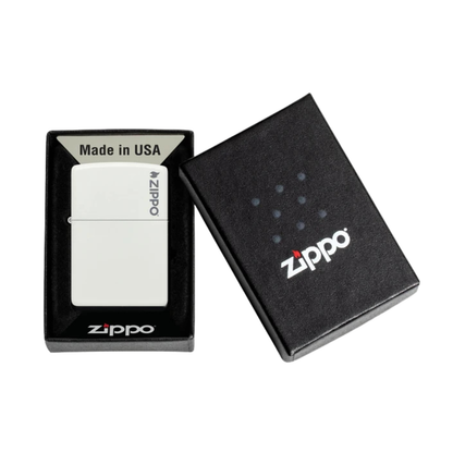 Encendedor Zippo Classic White Matte Logo ZP214ZL