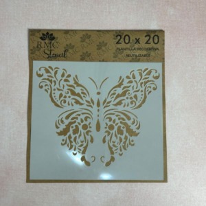 Stencil 20X20  Animales Mariposa I02 anukis.cl