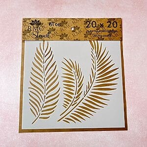 Stencil 20X20  Botanica Hojas BT06 anukis.cl