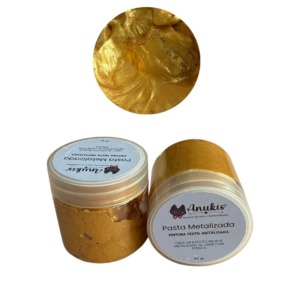 Pasta Textil Metalica Dorado 60 Grs anukis.cl