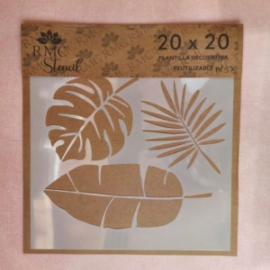 Stencil 20X20  Botanicas Hojas BT520 anukis.cl