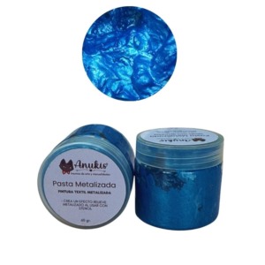Pasta Textil Metalica Azul Electrico 60 Grs. anukis.cl