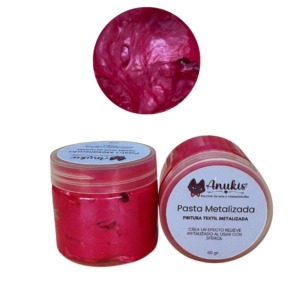 Pasta Textil Metalica Fucsia 60 Grs. anukis.cl