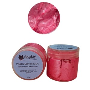 Pasta Textil Metalica Rosa Capricho 60 Grs. anukis.cl
