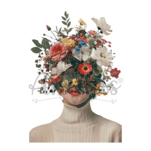 Lamina DTF Textil DTF75 – Mujer Flores (20×31 cm) anukis.cl