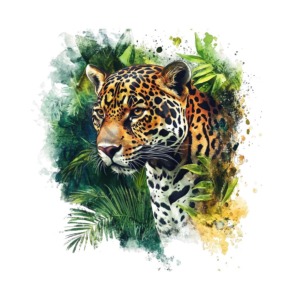 Lamina DTF Textil DTF79 – Tigre Selva Verde (28×29 cm) anukis.cl