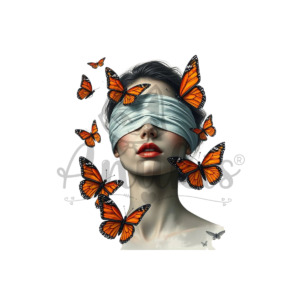 Lamina DTF Textil DTF117 – Mujer venda Flores (19×25 cm) anukis.cl